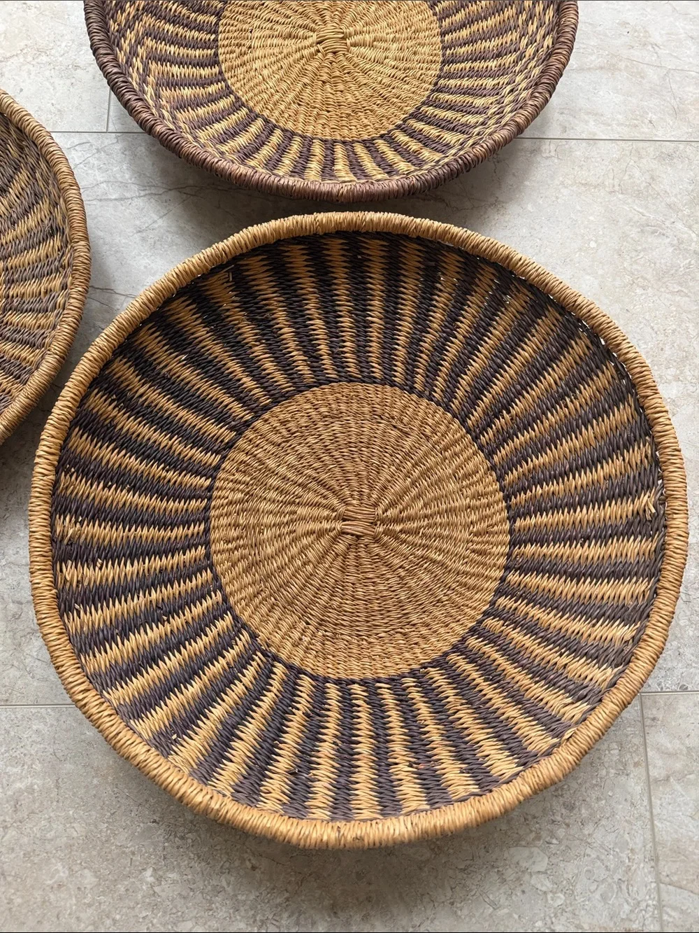 Vintage Woven Baskets Set of 3